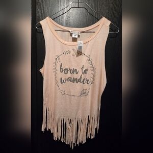 NWT Shyanne Fringe Tank Top